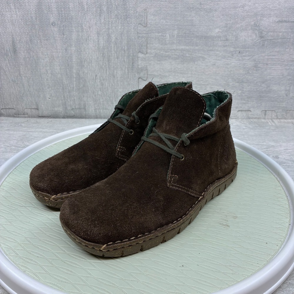Kalso Earth Chukka Boots Mens 9.5 Brown Suede Leather Lace Up Beaver
